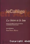 La lettre et le lieu vignette